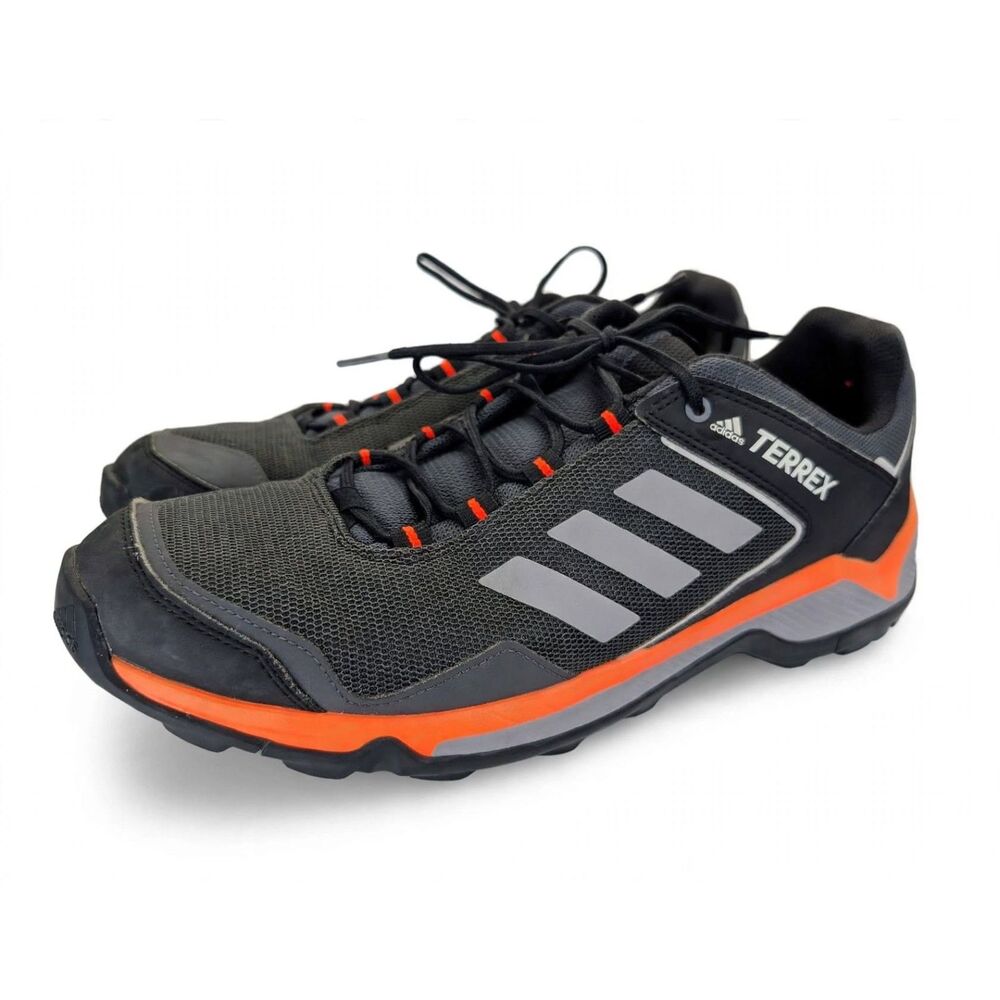 Adidas Terrex Eastrail Trail Hiking Shoes Mens 13 Grey Orange FX4623